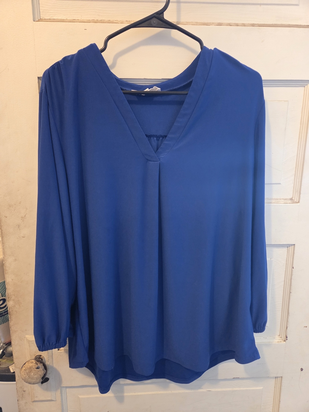 Vince Camuto Royal Blue V-Neck Long Sleeve Tunic